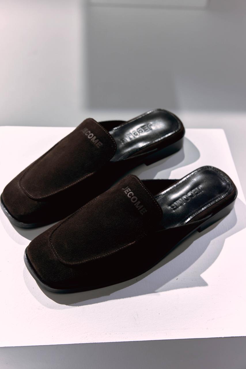 Мюлі Brick коричневий замш